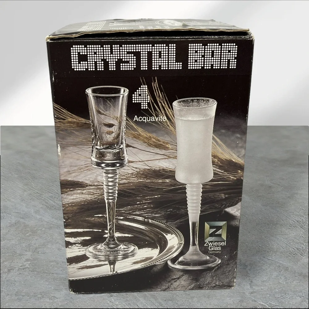 BRAND NEW IN BOX Zwiesel‎ Glas Germany Crystal Bar Set Of 4 Cordials